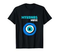 Mykonos Muse Grèce coloré symbole mauvais œil voyage T-Shirt