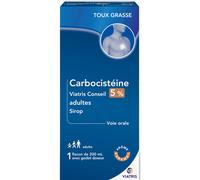 Mylan Carbocistéine 5% Adultes Sirop Toux Grasse Flacon 200ml