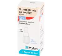 Mylan Cromoglicate De Sodium 2% Gouttes Oculaires Flacon 5ml