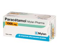 Mylan Paracétamol 1000mg Comprimés Effervescents Sécables 8