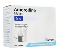 Mylan Sas Amorolfine Mylan 5% Amorolfine Vernis À Ongles Médicamenteux Flacon 2,5ml