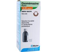 Mylan Sas Oxomémazine 0,33mg/ml Sans Sucre Solution Buvable Édulcorée Arôme Caramel Flacon 150ml