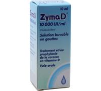 Mylan ZymaD Cholécalciférol 10000UI/ml Solution Buvable En Gouttes Flacon 10ml