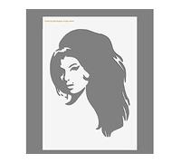 MylarStencil | Amy Winehouse | Pochoir réutilisable pour peinture murale, format A5/A4/A3, 190 microns (1) (A4 297 mm x 210 mm)
