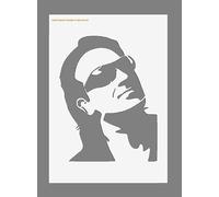 MylarStencil | Bono of U2| Pochoir de peinture réutilisable, art mural, format A5, A4, A3, 190 microns (1) (A5 210 mm x 145 mm)