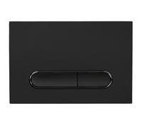 MYLAVABO Plaque de déclenchement WC compatible avec élément de chasse d'eau Geberit Sigma UP300, UP320, UP700, UP720 (noir/chrome ovale, plastique)