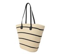 MYLAVIE by Sarah Harrison Sac de plage noir / blanc cassé, Taille One Size