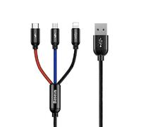 Câble Usb Baseus 3W1 Usb-C / Lightning / Micro 3.5A 0.3M (Czarny)