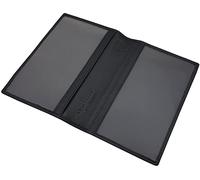 myledershop Étui de Protection en Cuir Nappa de Vachette pour Passeport, Passeport, carnet de Vaccination, Protection RFID et NFC, Noir, Einheitsgröße, Portefeuille RFID