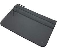 myledershop Grand DDDM Cuir de Vachette Pochette Bancaire avec 3 Compartiments avec Fermeture Éclairs MJ-Design-Germany en Gris