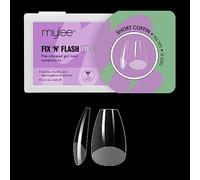 Mylee Capsules Fix & Flash Soft Gel Tips 552 [Courtes Cercueil] | Capsule de Gel Souple, Couverture Complète, Extensions d'Ongles en Gel, Flexibles et Résistantes, 12 Tailles, Tous les Ongles