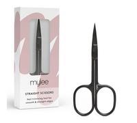 Mylee Ciseaux à ongles à bords droits - Professionnels, élégants, noirs mats, en acier inoxydable, de qualité professionnelle - Pour couper avec précision les bords des ongles et créer des formes plus