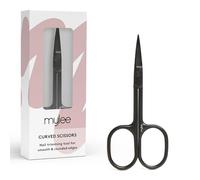 Mylee Ciseaux à ongles à bords incurvés - Professionnels, élégants, noirs mats, en acier inoxydable, de qualité professionnelle pour une coupe précise et lisse, bords arrondis