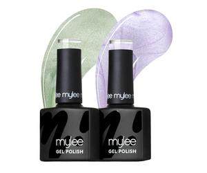 Mylee Duo Vernis à Ongles Semipermanent 2x8ml [Crème de Mint & Violet] | UV/LED Nail Art, Manucure et Pédicure Durable, Usage Professionnel et Domestique [Printemps/Été 2026] - Cloud Nine Collection