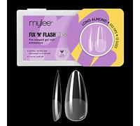 Mylee Fix N Flash Capsules Gel Souple - Amande Long - 552PCS, Capsules Américaines Gel Souple, Extensions Ongles Nail Art, Souples et Résistantes, 12 Tailles Différentes, Convient à Tous les Ongles