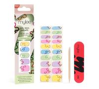 Mylee Gel Nail Wraps [Bloom Boom] - 20 Autocollants en gel pré-durci pour une manucure instantanée. Sans lampe, sans éclats, brillants jusqu’à 14 jours, Facile à appliquer