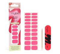 Mylee Gel Nail Wraps [Bubble Gum] - 10 Autocollants en gel pré-durci pour une manucure instantanée. Sans lampe, sans éclats, brillants jusqu’à 14 jours, Facile à appliquer