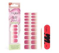 Mylee Gel Nail Wraps [Pink Stardust] - 20 Autocollants en gel pré-durci pour une manucure instantanée. Sans lampe, sans éclats, brillants jusqu’à 14 jours, Facile à appliquer