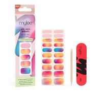Mylee Gel Nail Wraps [Sunset Boulevard] - 20 Autocollants en gel pré-durci | Manucure instantanée sans lampe, résistants aux éclats, finition brillante jusqu’à 14 jours, faciles à appliquer