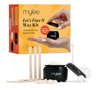 Mylee Kit de cire Let's Face It, Kit d'épilation faciale avec mini chauffe-cire USB,perles decire 50g (pêche et camomille), spatules d'épilation, applicateurs pour les oreilles et le nez