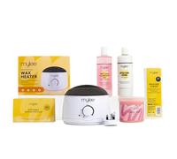 Mylee Kit d'Epilation Complet avec un Chauffe-cire, une Cire Douce, des Bandes d'Epilation, des Spatules et une Lotion Avant et Après Soin (Cire à la rose)