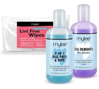 Mylee Kit Manucure & Pédicure Salon, Solution De Préparation & Nettoyage Nail Prep & Wipe, Dissolvant Gel Remover Et Lingettes Pour Ongles Uv Led Pour Trempage De Vernis Semi Permanent