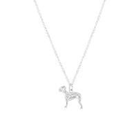 MYLEE London Bedlington Terrier Collier personnalisé en argent sterling gravé sur mesure pour les amoureux des chiens, 18" Chain, Argent sterling