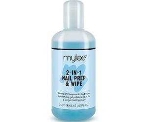 Mylee Prep + Wipe Nettoyant de Résidus de Vernis Semi-Permanent 250 ml, Préparation & Après-Soin, Cleaner Dégraissant Vernis Gel UV LED, Multi-Usage pour Assainir l'Ongle & Éliminer le Collant