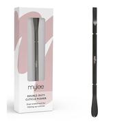 Mylee Repousse-cuticules professionnel en acier inoxydable noir mat à double extrémité pour repousser les cuticules et gratter les débris de peau difficiles à enlever