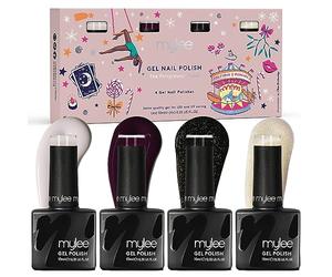 Mylee Set de Vernis à Ongles Gel Semi-Permanent 4x10ml [The Fairground] - UV/LED Nail Art Manucure et Pédicure, Usage Professionnel et Domestique [Noël 2023] - Durable et Facile à Appliquer