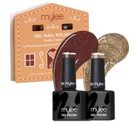 Mylee Set de Vernis à Ongles Gel Semipermanent 2x8ml [Quality Treats] - Bake Me Happy Collection - UV/LED Nail Art, Manucure et Pédicure Durable, Usage Professionnel et Domestique [Noël 2025]