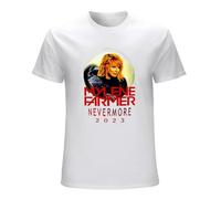 Mylene-Farmer Nevermore Tour Essential T Shirt French Singer Actress Summer Short Sleeve Tee Tops Casual Camisetas Gift for Fans White XL