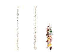 MYLERCT 2 Pièces Range Doudou, 2 m avec 2 Anneaux en Bois et 40 Clips