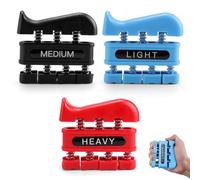 MYLERCT 3 Morceaux Renforceur de Doigt Exerciseur, Outil D'exercice des Doigts avec Différents Niveaux Force Préhension, pour Pratique Guitare, L'entraînement L'escalade Physiothérapie