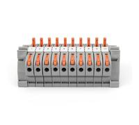 MYLERCT Bornier Rail Din Un Ensemble De 10 Bornier Electrique, Bornier Terre avec accessoires de Rail, Peut Être Utilisé Pour La Production de Bricolage L'automatisation L'Électrotechnique et D'autres
