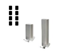 MYLERCT Crochet Seche Serviette, 2 Crochet Radiateur Seche Serviette, Version Longue et Courte en Acier Inoxydable 304 Crochet Douche, Adapté au Verre Sans Cadre D'une Épaisseur de 6 à 12mm