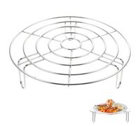 MYLERCT Support de Cuisson à Vapeur, 20 x 20 x 7 cm Grille de Refroidissement, Grille D'insertion en Acier Inoxydable 304, Design Trépied Grille à Vapeur, pour Refroidir, Cuire à Vapeurs, Cuire Four