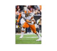 Myles Garrett Poster imperméable pour décoration murale, impression d'intérieur, résistante à l'humidité, facile à installer et résistante à la décoloration, style sans cadre, 50 x 75 cm