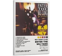 MYLHMPPJH Wu-tang Clan-enter The Wy-tang Poster, couverture d'album de musique à succès, impression sur toile murale pour décoration de chambre 24 x 36 pouces (60 x 90 cm) style cadre