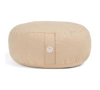 MYLILY Coussin de Yoga Méditation - Coussin Yoga Rond Ø 29 cm - 10 cm Plat & 255 g léger - Coussin de Sol avec Housse Coton Lavable - Vegan - Beige