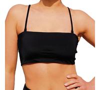 MYLILY Haut de Bikini Bandeau | Top Bandeau Femme Noir | Bretelles Amovibles et sans Bretelles | Haut de Bikini Noir (M)