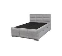 MYLIS - Lit-Coffre Boxspring 180x200cm Eco Tissu Gris -