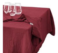 Mylittlebed Nappe Gaze de Coton L’Effet Papillon - Nappe rectangulaire 100% Gaze de Coton 125 GR/m² [ Sans Repassage ] (Bordeaux, 150 x 250 cm)