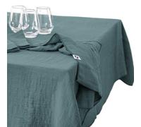 Mylittlebed Nappe Gaze de Coton L’Effet Papillon - Nappe rectangulaire 100% Gaze de Coton 125 GR/m² [ Sans Repassage ] (Bleu Canard, 150 x 250 cm)