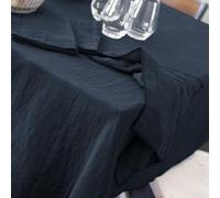 Mylittlebed Nappe Gaze de Coton L’Effet Papillon - Nappe rectangulaire 100% Gaze de Coton 125 GR/m² [ Sans Repassage ] (Bleu Nuit, 150 x 350 cm)