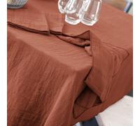 Mylittlebed Nappe L'Effet Papillon - Rectangulaire 100% Gaze de Coton 125 GR/m² Sans Repassage (Terracotta, 150 x 350 cm)