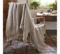 Mylittlebed Plaid canapé boutis RPET L’Effet Papillon® - Dessus de lit Chaud & Moelleux 100% recyclée [ Couvertures et Plaids ] (Beige Pampa, 240 x 260 cm)