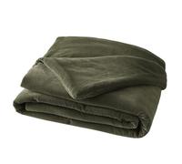 Mylittlebed Plaid Velours 90x200cm L’Effet Papillon® - Edredon Bout de lit 2 Personnes 100% Coton [ Couvertures, Plaids et boutis ] (Thym)