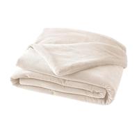 Mylittlebed Plaid Velours 90x200cm L’Effet Papillon® - Edredon Bout de lit 2 Personnes 100% Coton [ Couvertures, Plaids et boutis ] (Pampa)