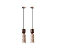 MyLjp Lampes Suspendues De Style Japonais Lumière Pendentive De Roche Jaune Lustre De Style Vintage Lampe À Pendentif Réglable Lumière Pendentif Pour Chambre Couloir Bar Comptoir(2 pieces)